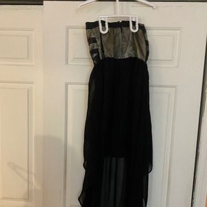Strapless hi lo dress